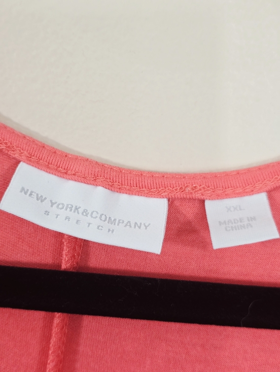 New York & Company Plus Size Coral Pink Maxi Dress - Picture 7 of 8